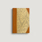 Handbound notebook journal with marbled cover and havane leather spine and corners, fair trade