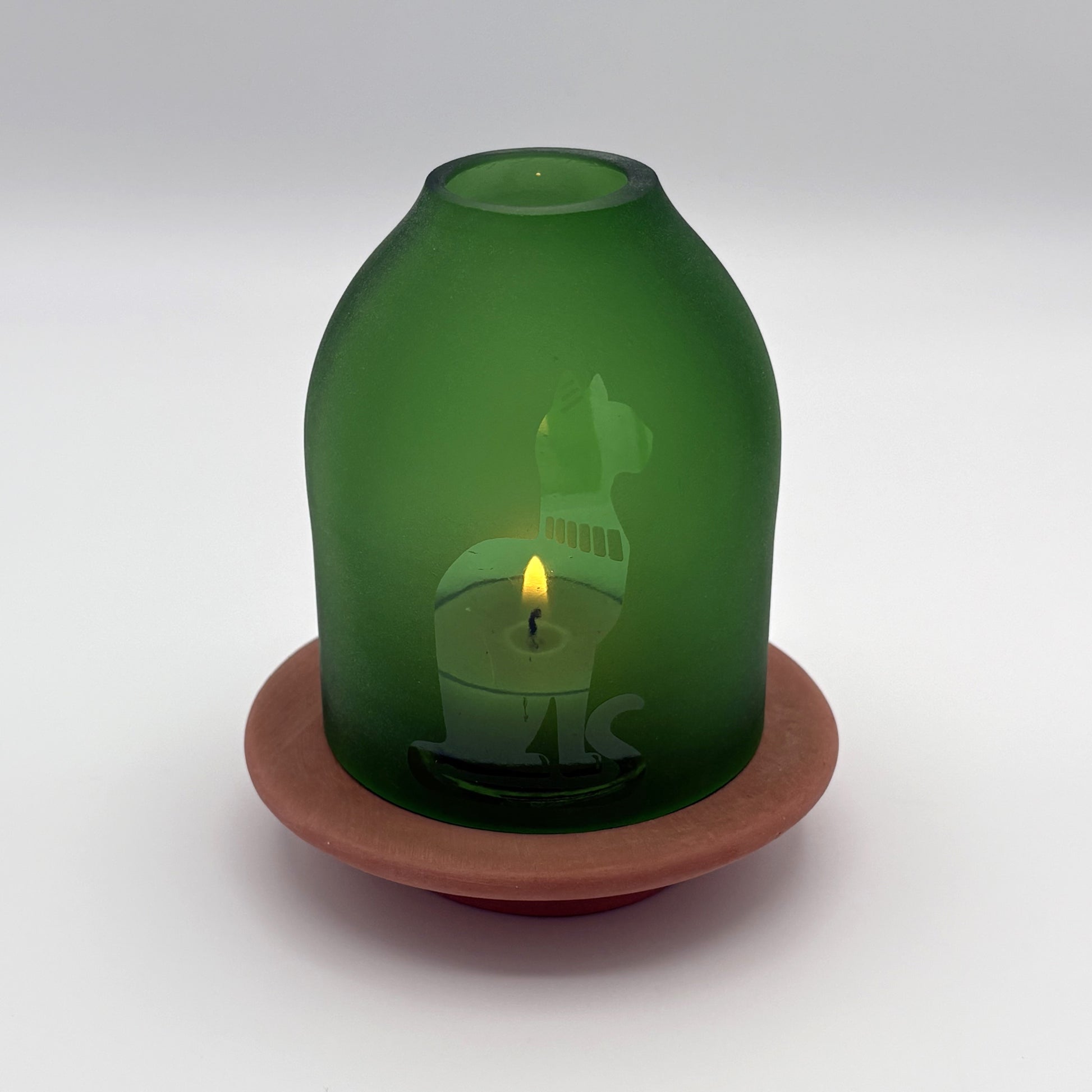 Upcycled Glass Lantern - Bastet