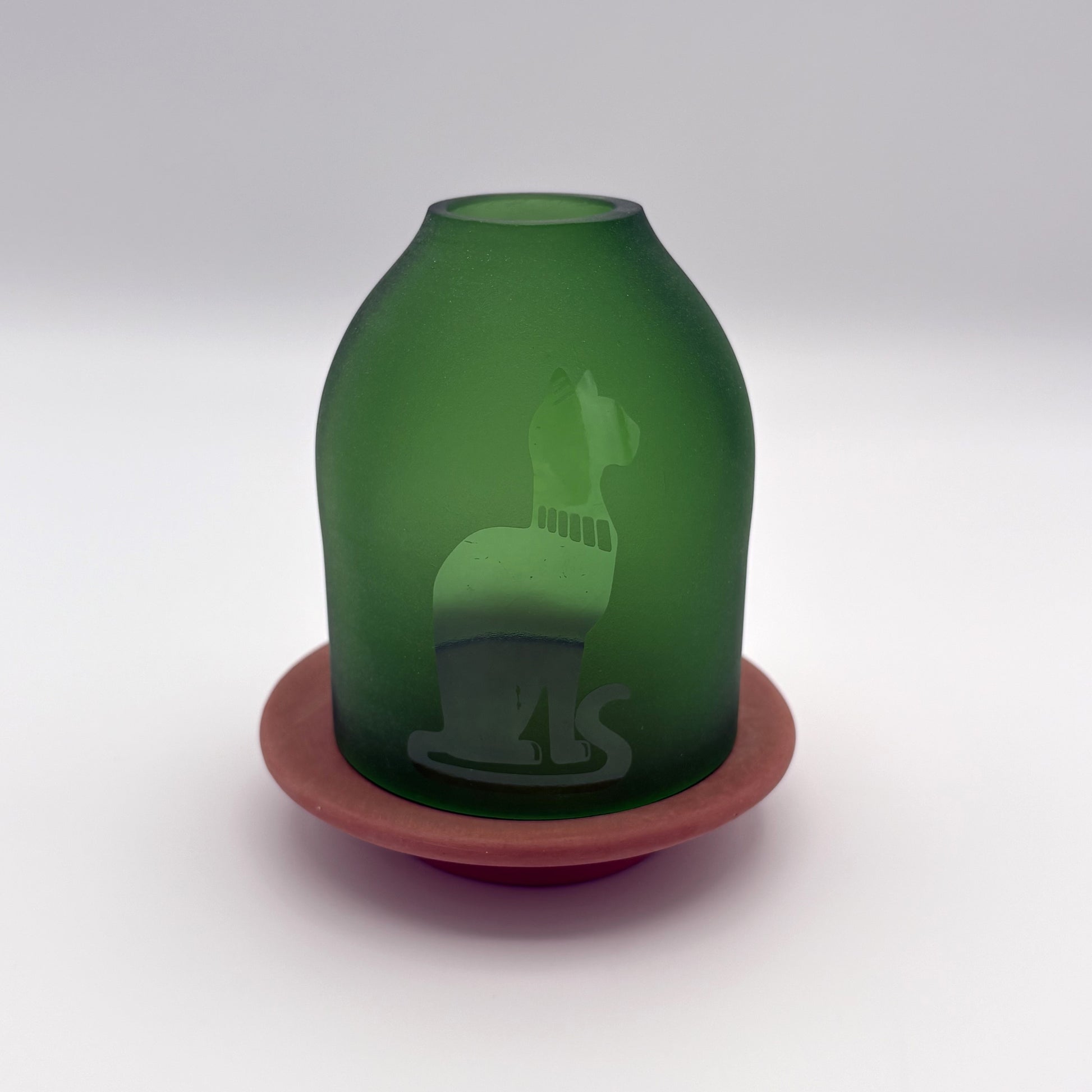 Upcycled Glass Lantern - Bastet