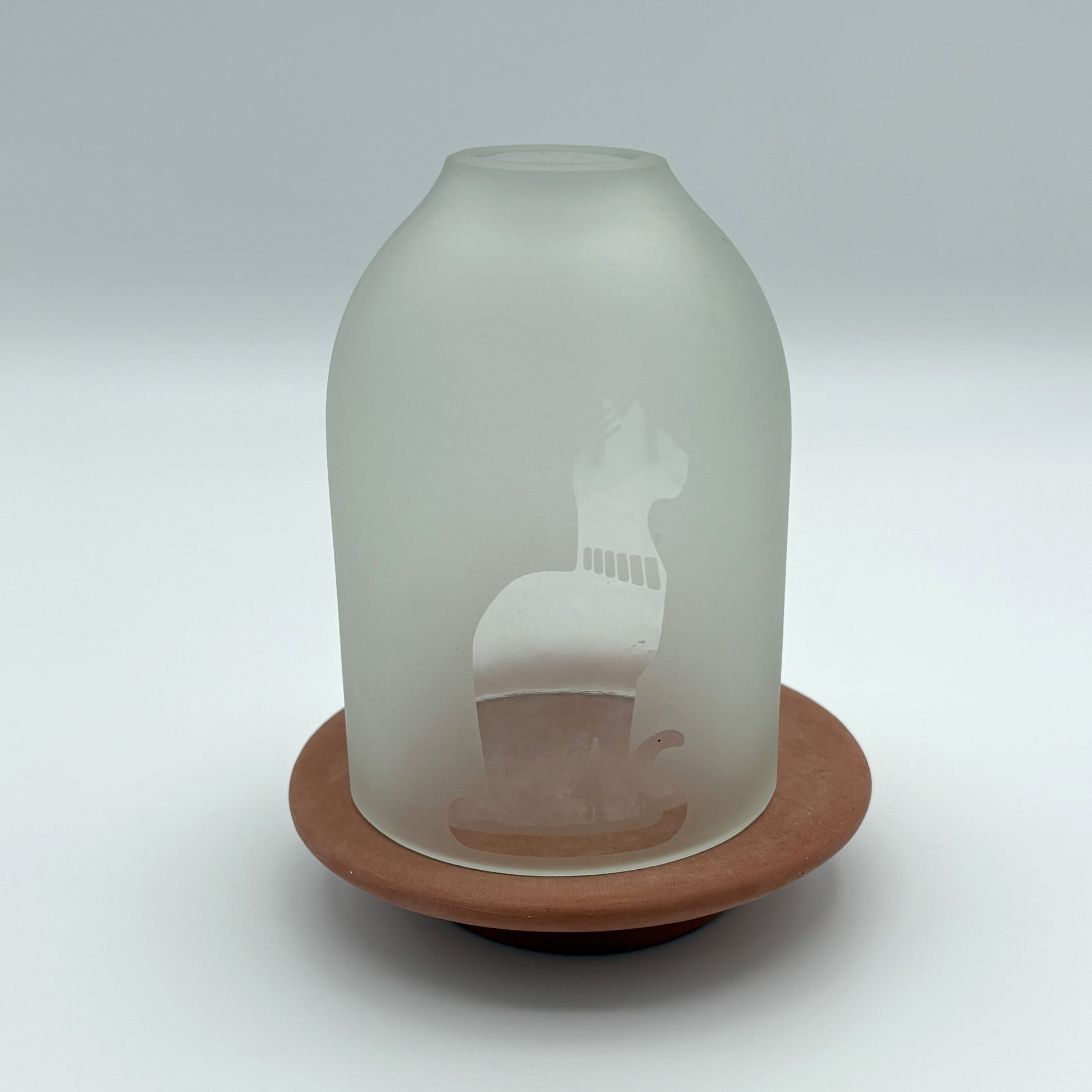 Upcycled Glass Lantern - Bastet