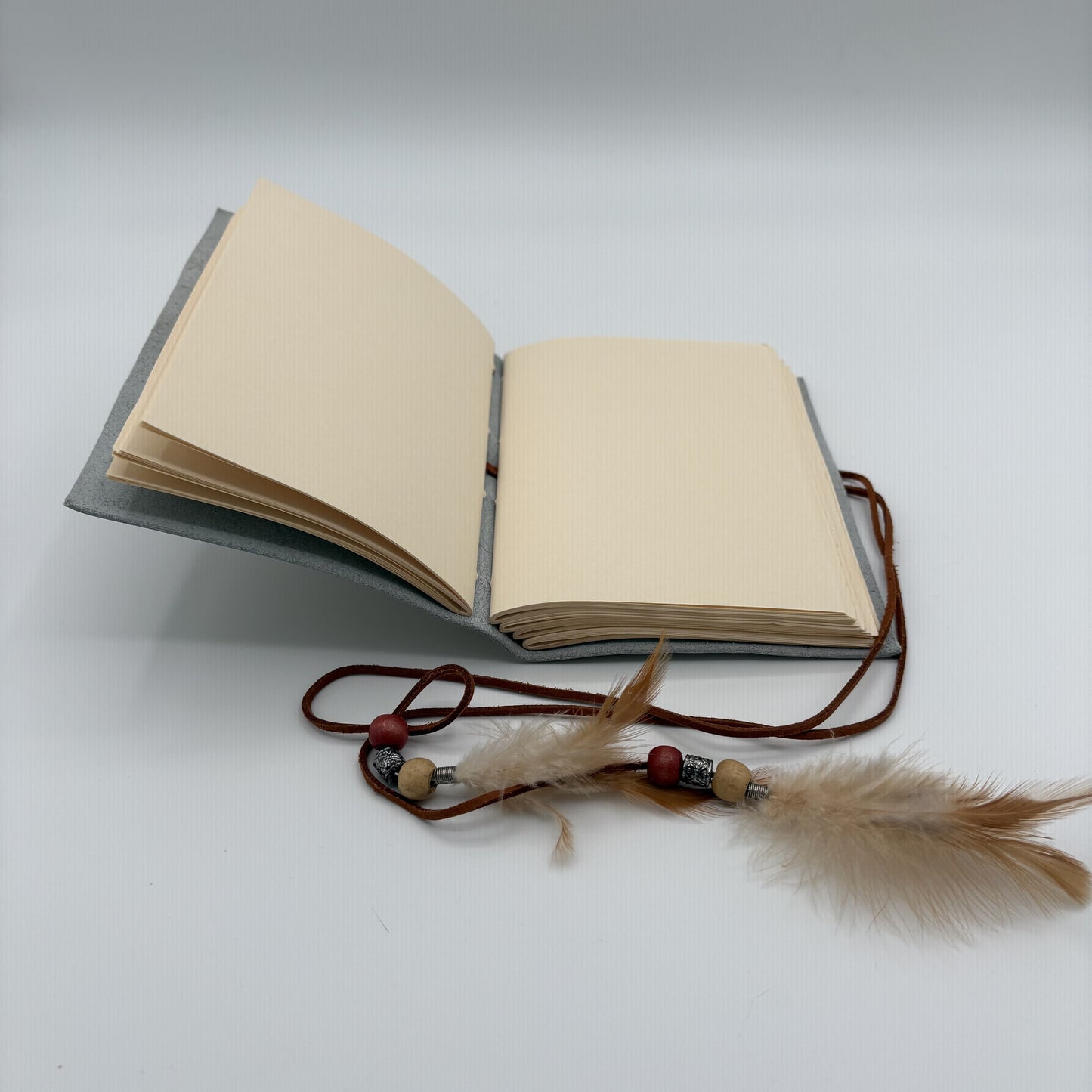 Handcrafted Soft Cover Leather Journal Gray - Cruelty-Free