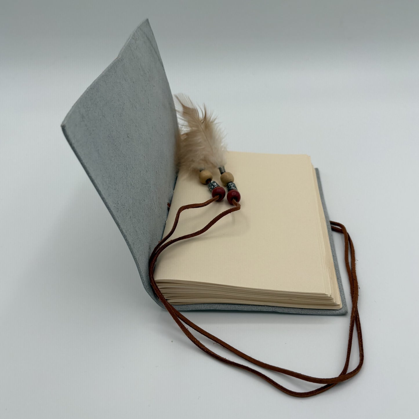 Handcrafted Soft Cover Leather Journal Gray - Cruelty-Free