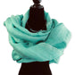 Handwoven Linen Scarf - Teal