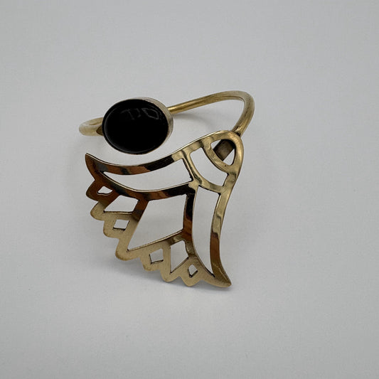 Handmade Brass Necklace, Bracelet & Ring Set - Lotus