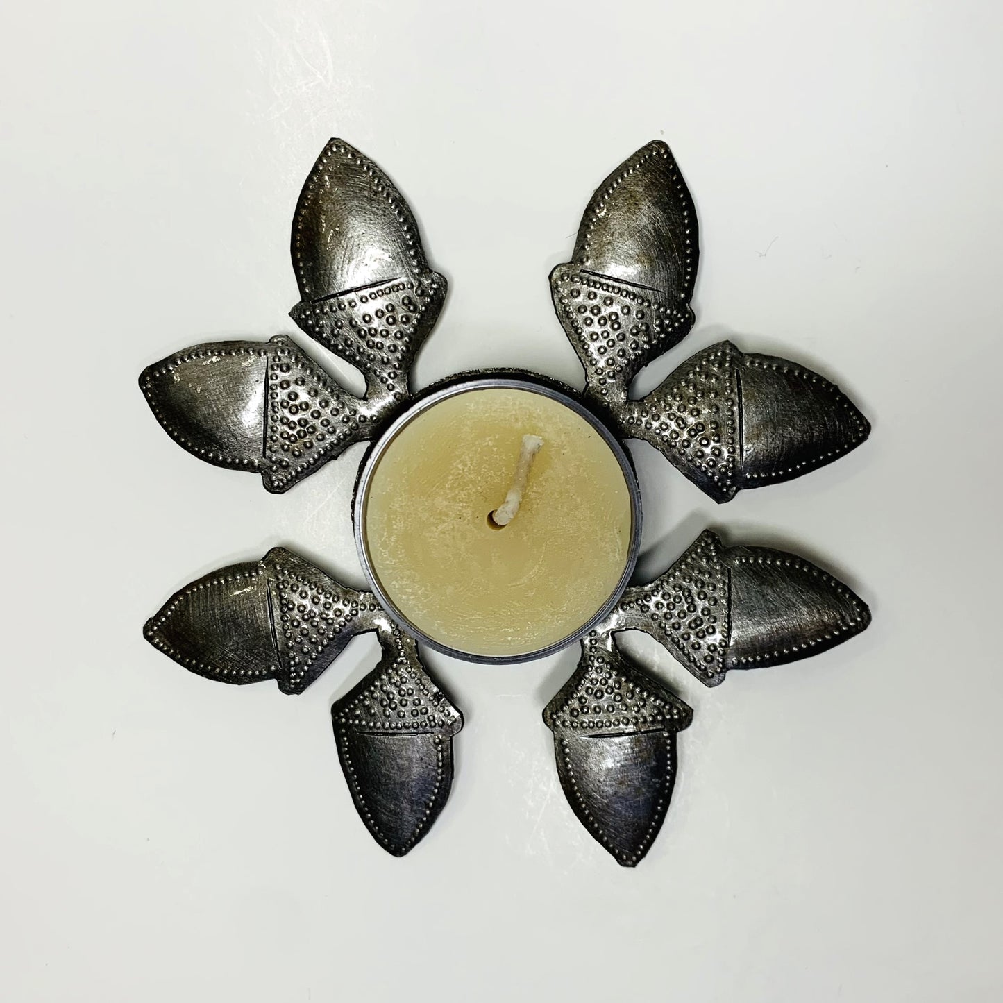 Eco-friendly Upcycled Metal Acorn Tealight Candle Holder, Ethically handmade