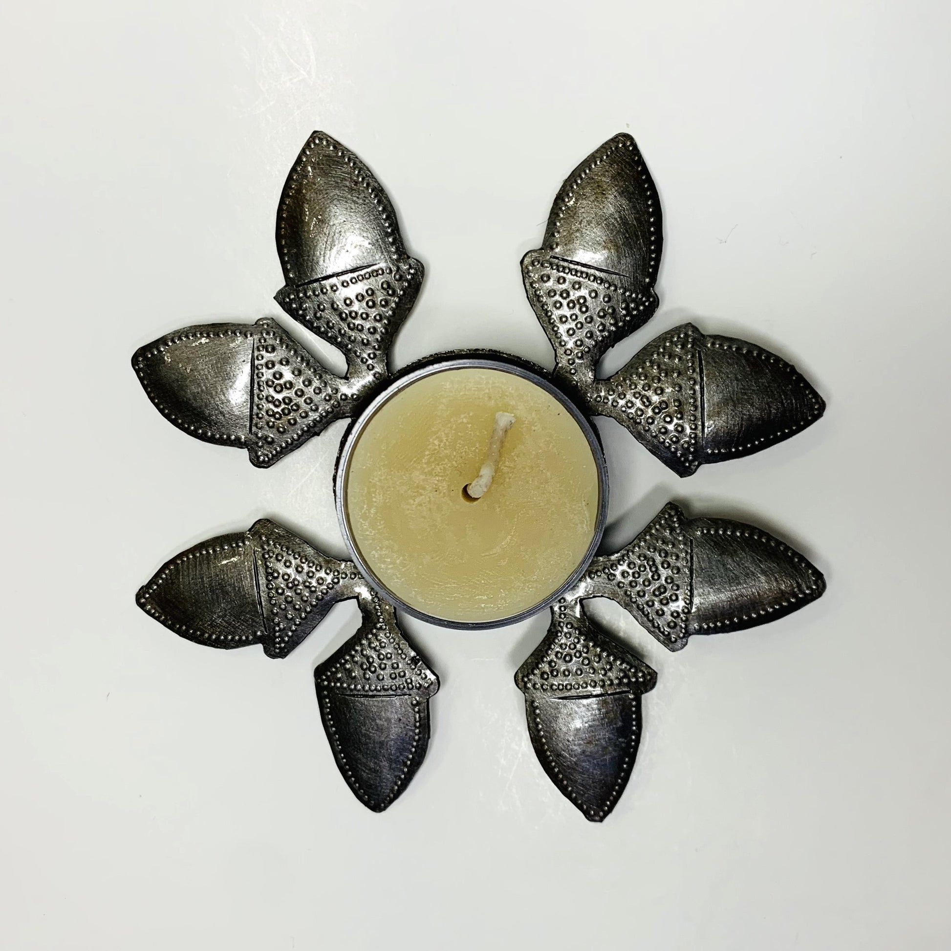 Eco-friendly Upcycled Metal Acorn Tealight Candle Holder, Ethically handmade