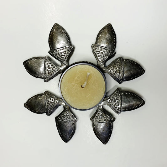 Eco-friendly Upcycled Metal Acorn Tealight Candle Holder, Ethically handmade