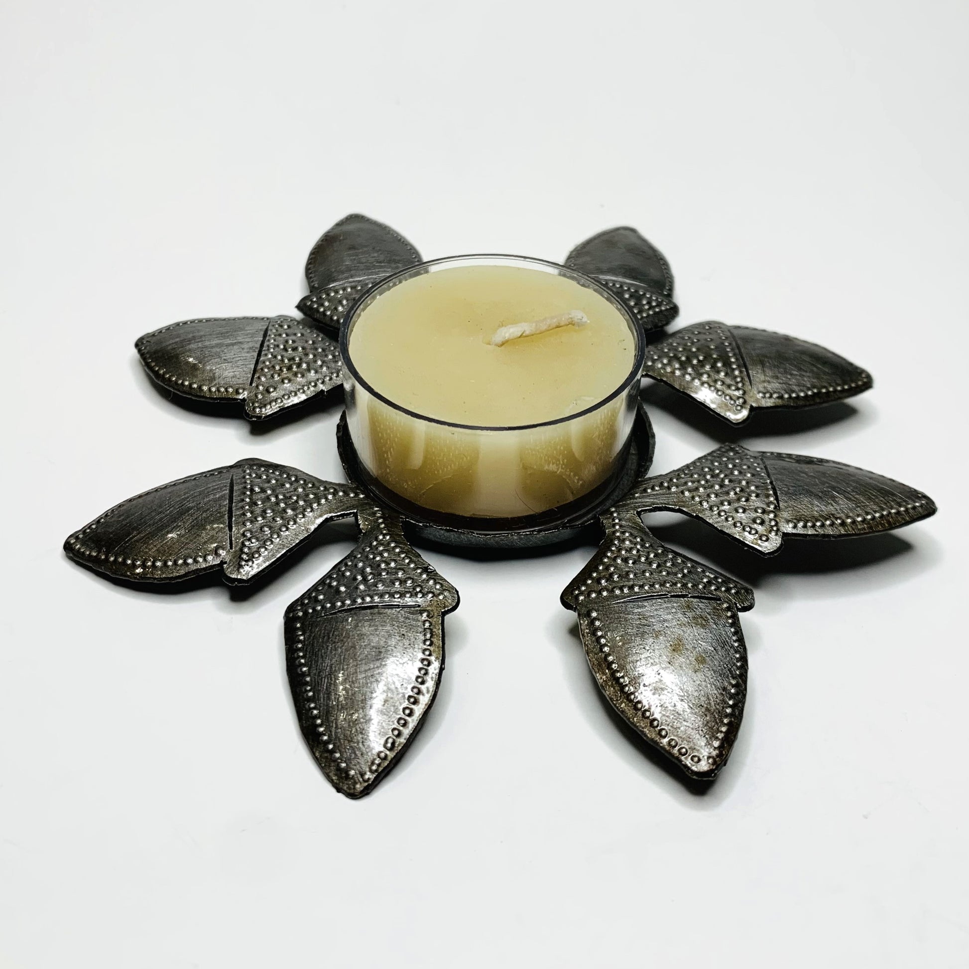Eco-friendly Upcycled Metal Acorn Tealight Candle Holder, Ethically handmade