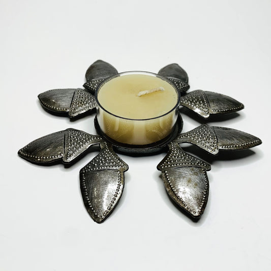 Eco-friendly Upcycled Metal Acorn Tealight Candle Holder, Ethically handmade