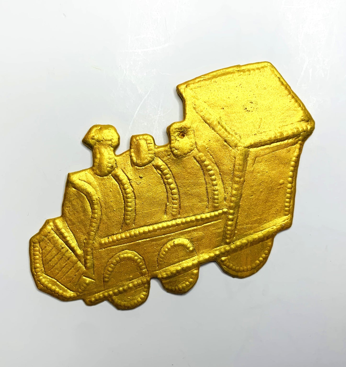 Metal Train Ornament - Gold