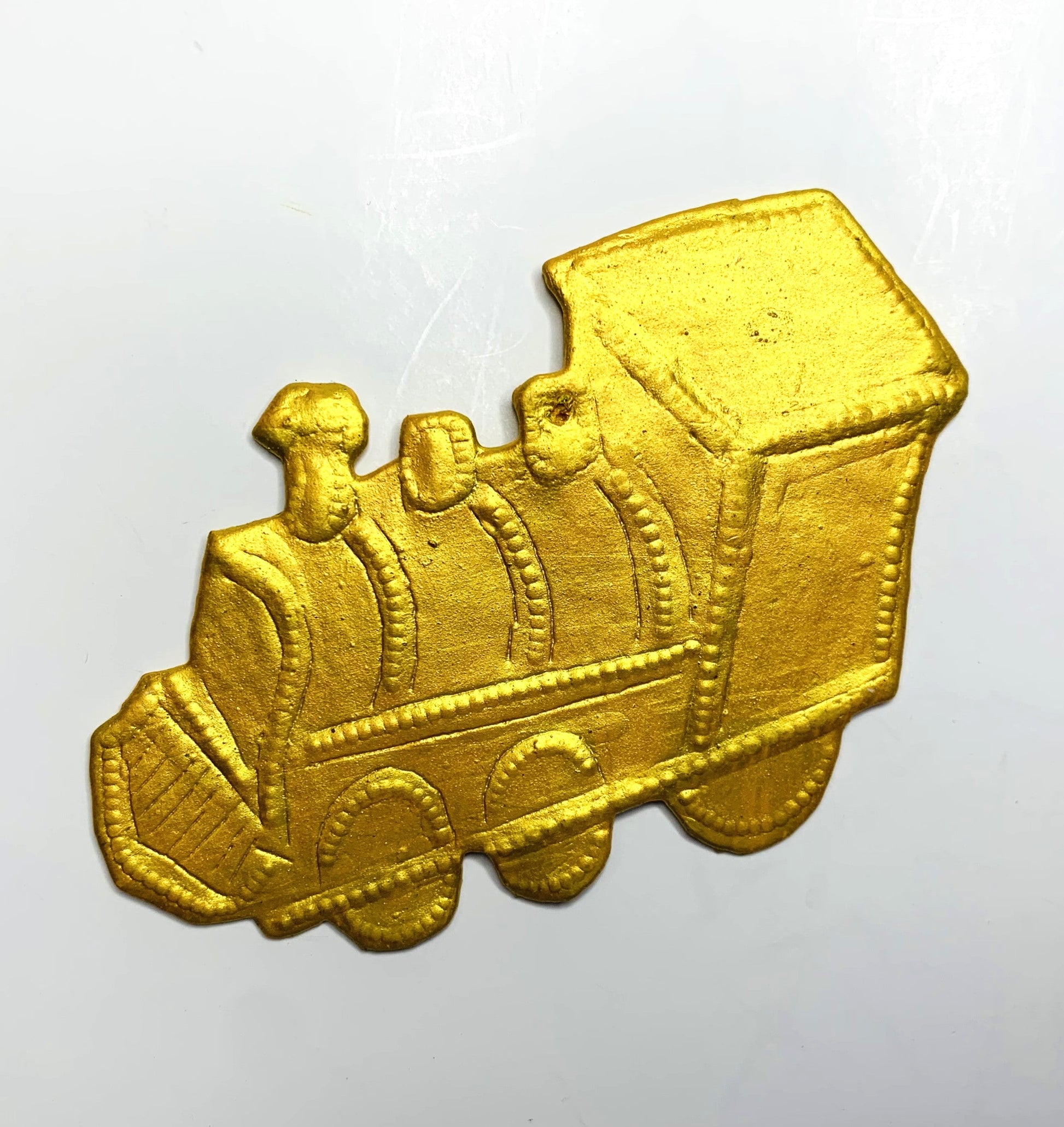 Metal Train Ornament - Gold