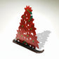 Metal Tabletop Poinsettia Tree Handcrafted of Recycled Oil Barrels by Artisans in Haiti