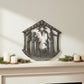 Hand-cut and hammered upcycled metal nativity wall art, Fair Trade, Ethically Handmade