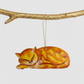 Upcycled Metal Ornament and Magnet - Orange Cat