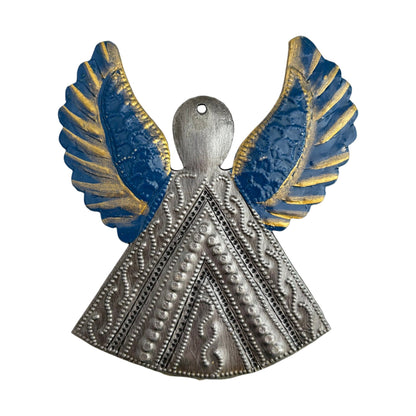 Upcycled Metal Ornament and Magnet - Angel in Color