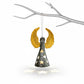 Upcycled Metal Ornament and Magnet - Angel in Gold