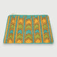 Colorful fair trade hand-beaded clutch with geometric chevron design