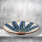 Blue Palm Tree Pottery Platter