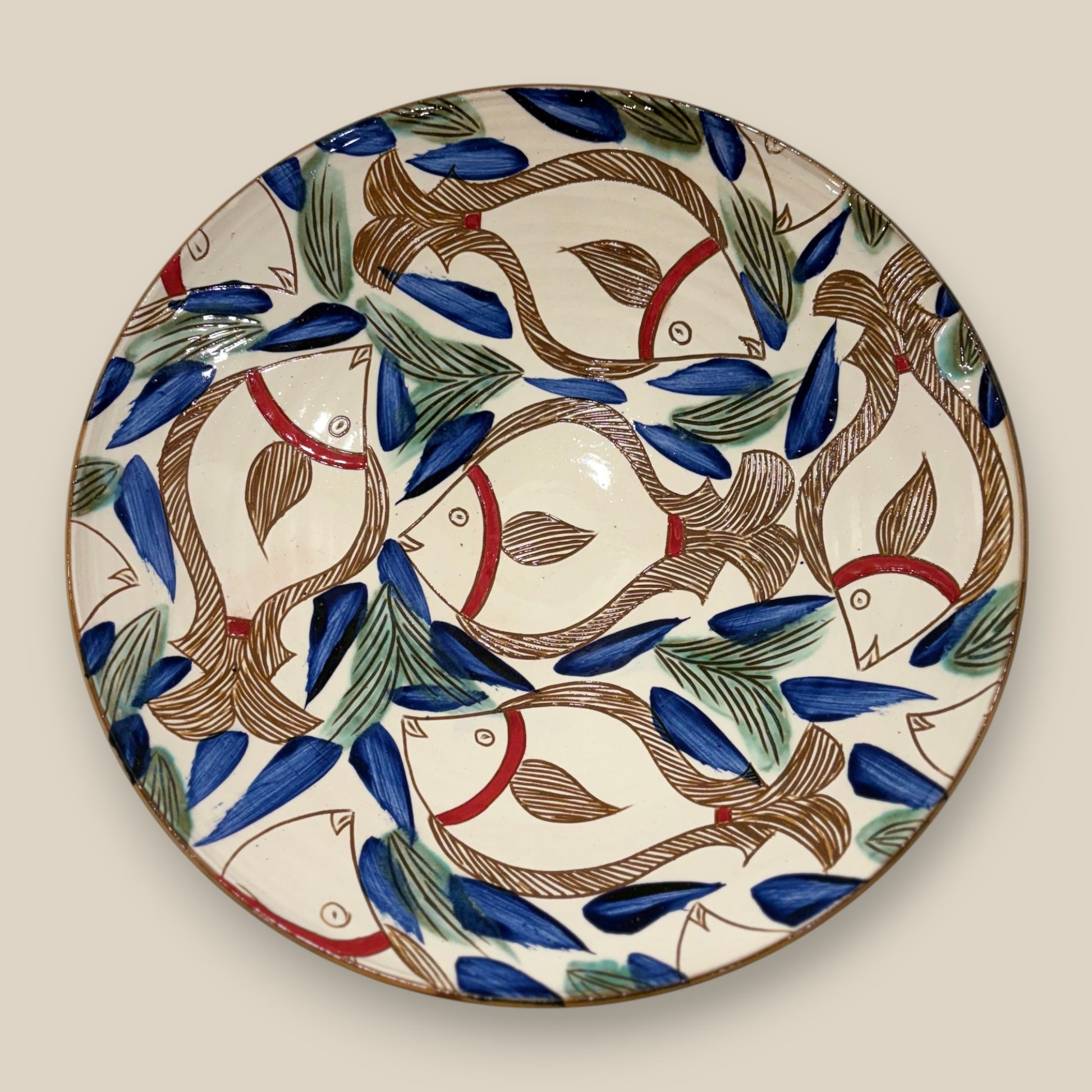 Fishes Pottery Platter