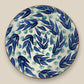 Blue & Green Olive Leaves Pottery Platter