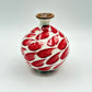 Red Brushstrokes Pottery Vase