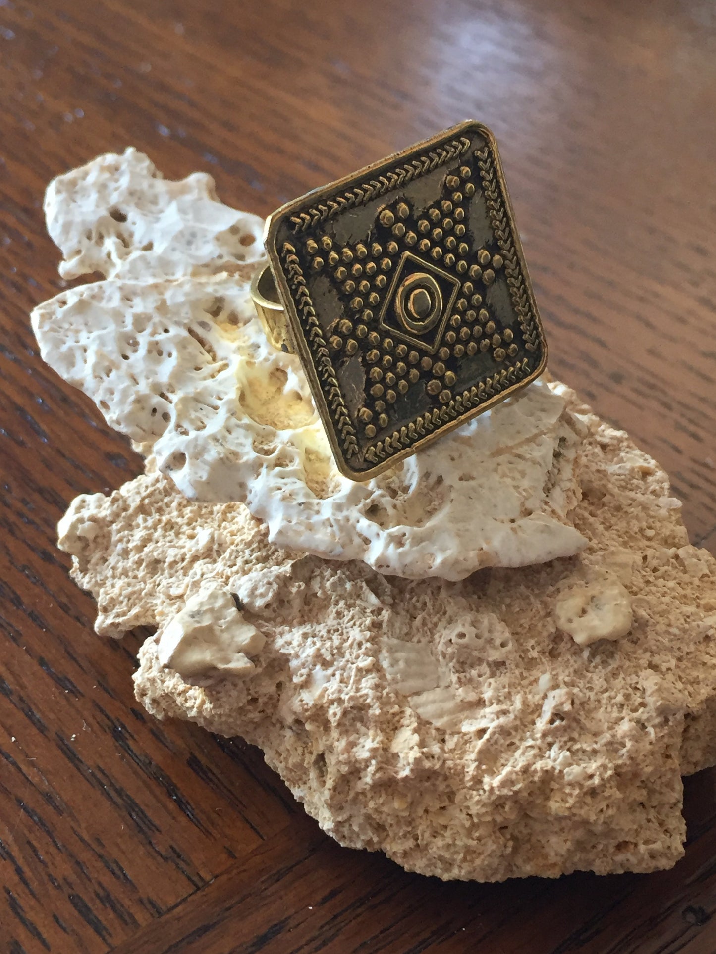 Handmade Brass Ring - Siwa Design: Star