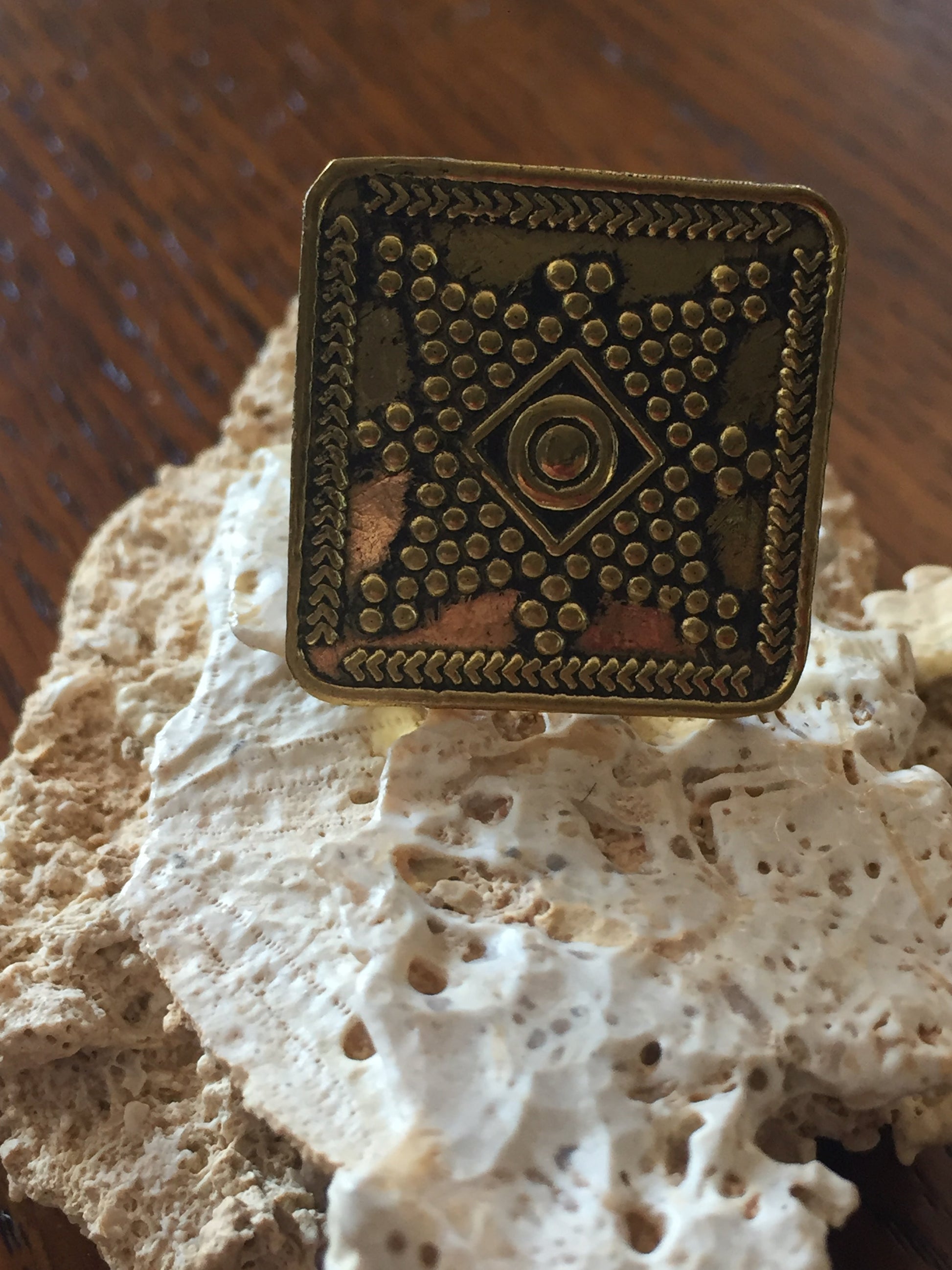 Handmade Brass Ring - Siwa Design: Star