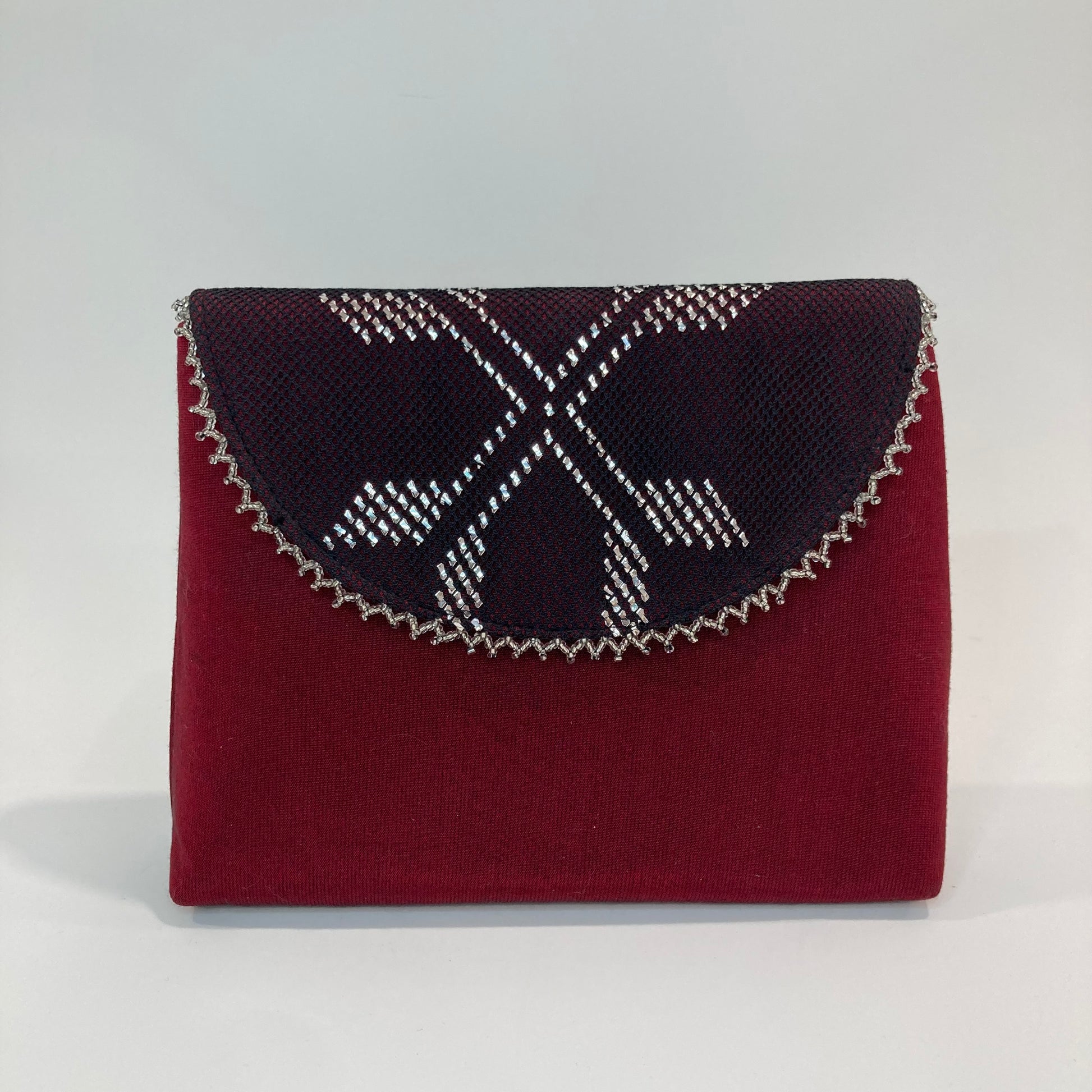 Samra Handcrafted Moiré & Tally Clutch