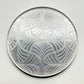 Metal Serving Tray - Round With Lotus Flowers, Fair trade handmade, art deco