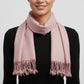 Small Solid Handwoven Scarf Pink