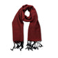 Fair Trade Small Solid Ethically and Sustainably Handwoven Bamboo Viscose Scarf - Variegated Red & Black