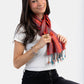 Small Striped Handwoven Scarf - Fuchsia & Orange