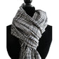 Striped Handwoven Scarf - Black & White