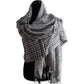 Striped Handwoven Scarf - Black & White