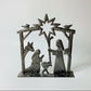 Metal Tabletop Nativity Scene Handcrated by Artisans in Haiti - Color of Metal