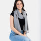 Thin Striped Handwoven Bamboo Viscose Scarf - Shades of Gray