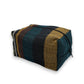 Upcycled Cosmetic Bag - Blue, Yellow & Mint Stripes