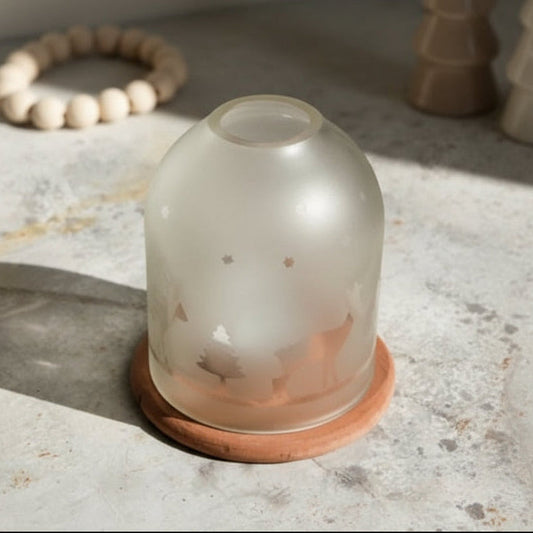 Upcycled Glass Lantern - Deer