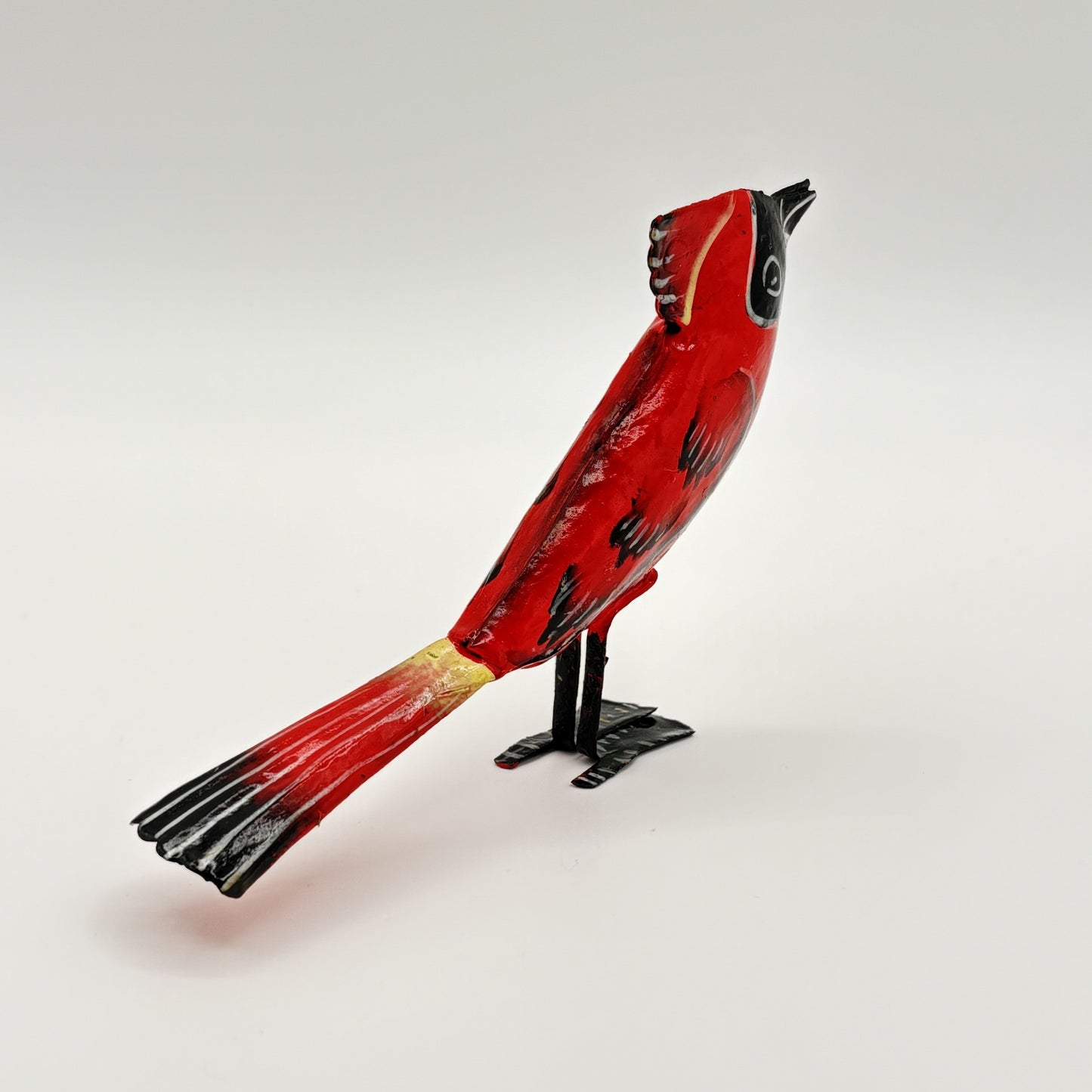 Eco-friendly Handcrafted Upcycled Metal 3D Tabletop Cardinal Sculpture, Ethically Handmade, Fair Trade, Sustainable