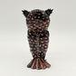 Eco-friendly Handcrafted Upcycled Metal 3D Tabletop Owl Sculpture, Fair Trade Ethically Handmade, Sustainable, Hand-painted