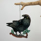 Sustainable eco-friendly upcycled metal Common Raven bird ornament, fair trade, ethically handmade