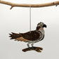 Sustainable handcrafted upcycled metal osprey bird ornament, fair trade, ethically handmade, eco-friendly