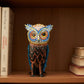 Eco-friendly Handcrafted Upcycled Metal 3D Tabletop Owl Sculpture, Fair Trade Ethically Handmade, Sustainable, Hand-painted