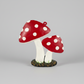 Upcycled Metal Ornament and Magnet - Mushroom