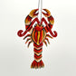 Eco-friendly handcrafted upcycled metal lobster ornament, fair trade ethically handmade, sustainable