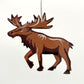 Sustainable Handcrafted Upcycled Metal Moose Ornament, Fair Trade Ethically Handmade, Eco-friendly