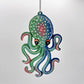 Sustainable Handcrafted Upcycled Metal Colorful Octopus Ornament, Fair Trade Ethically Handmade, Eco-friendly
