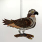 Sustainable handcrafted upcycled metal osprey bird ornament, fair trade, ethically handmade, eco-friendly