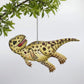 Sustainable handcrafted upcycled metal T-Rex Dinosaur ornament, eco-friendly ethically handmade, fair trade