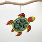 Eco-friendly Handcrafted Upcycled Metal Red Turtle Ornament, Fair Trade Ethically Handmade Sustainable